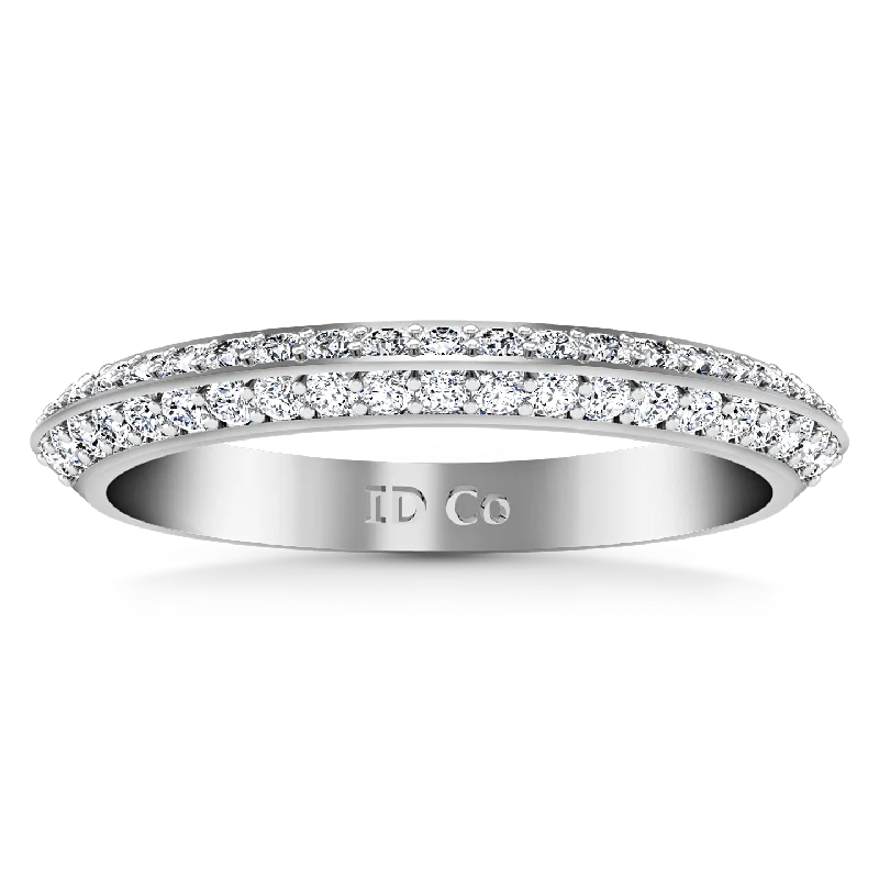 Diamond Wedding Band Regal 0.42 Cts 14K White Gold