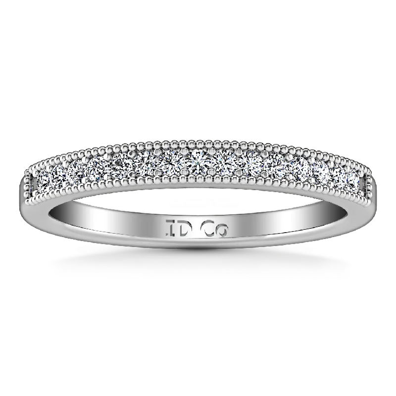 Diamond Wedding Band Tiffany 0.45 Cts 14K White Gold