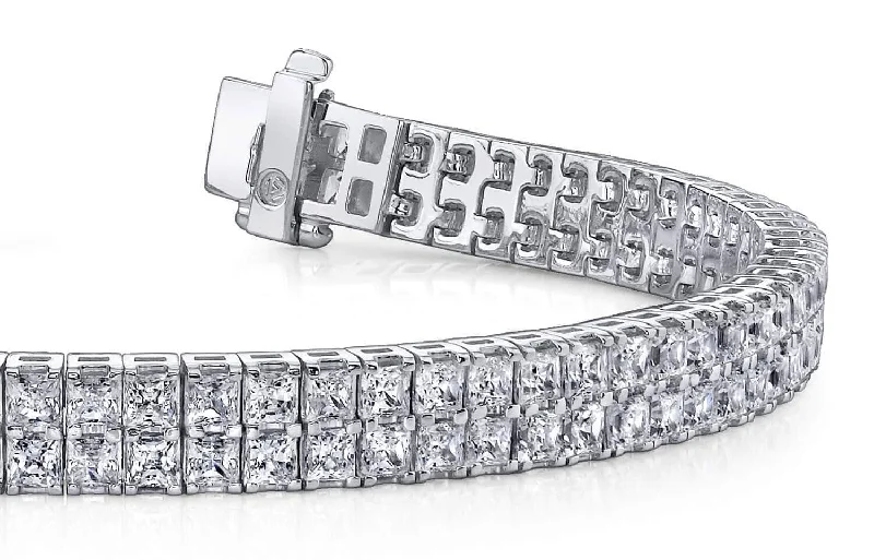 Endless Dreams Princess Cut Tennis Diamond Bracelet with 14.88 ct.(finished) 2.7mm