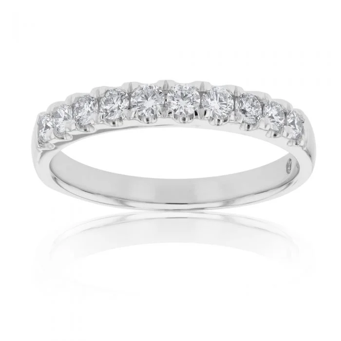 Flawless Cut Platinum 1/2 Carat Diamond Eternity Band