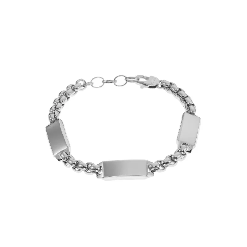 Fossil Stainless Steel Drew ID 22.5cm Bracelet