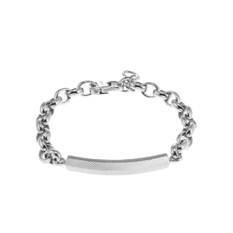 Fossil Stainless Steel Harlow Textured 22cm Bracelet