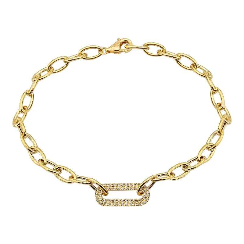 Waitlist: Double Row Diamond Link Chain Bracelet