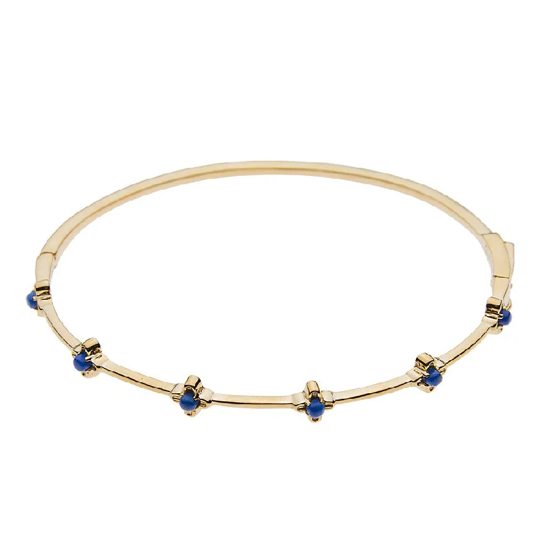 Lapis Bloom Bangle Bracelet