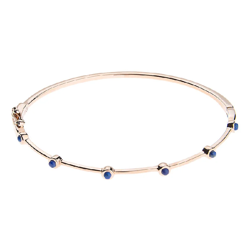 Lapis Stones Bangle Bracelet