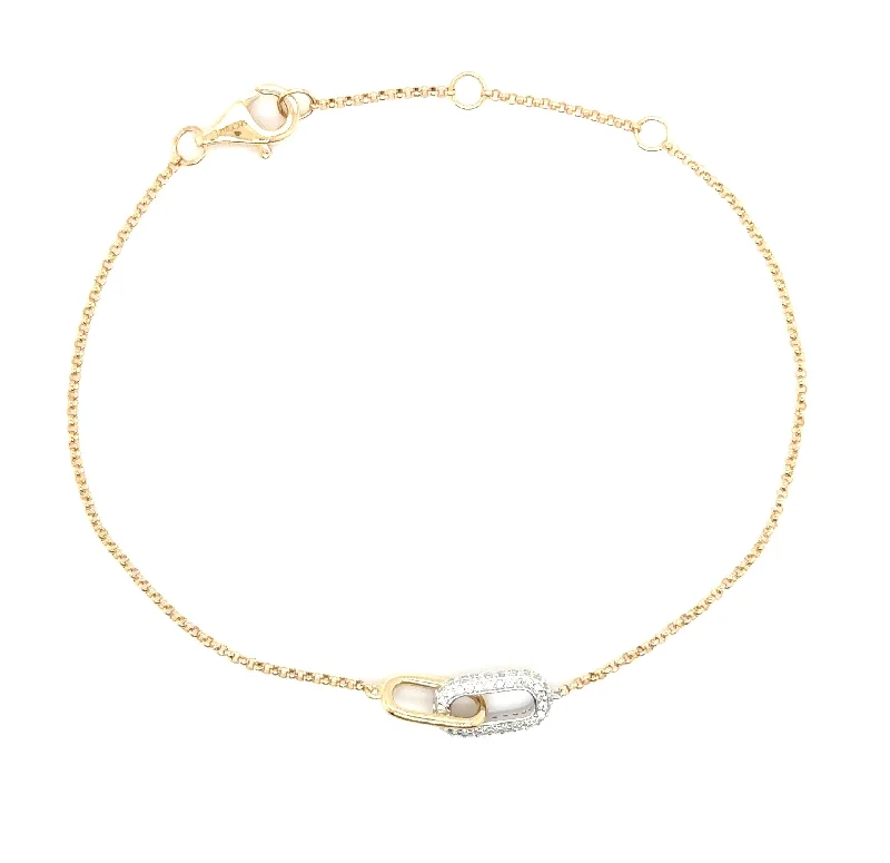 Mini Diamond + Gold Legend Linked Bracelet