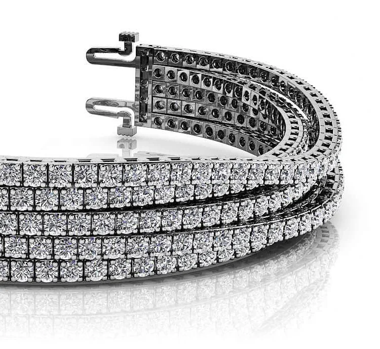 Multi Strand Flexible Diamond Tennis Diamond Bracelet with 16.50 ct.(finished) 2.5mm