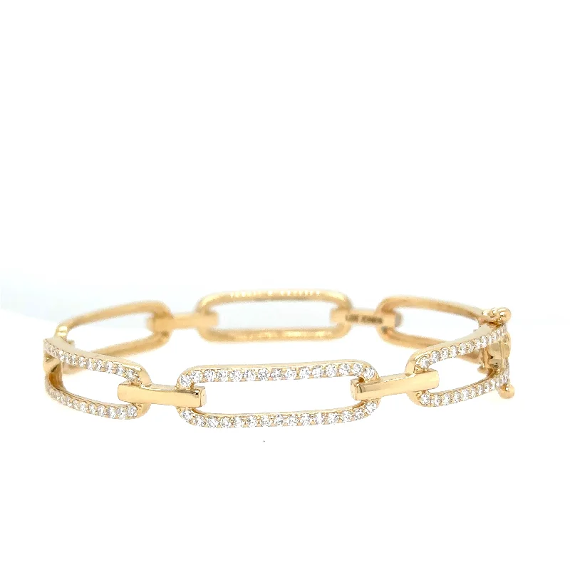 Paperclip Chain Bangle Bracelet