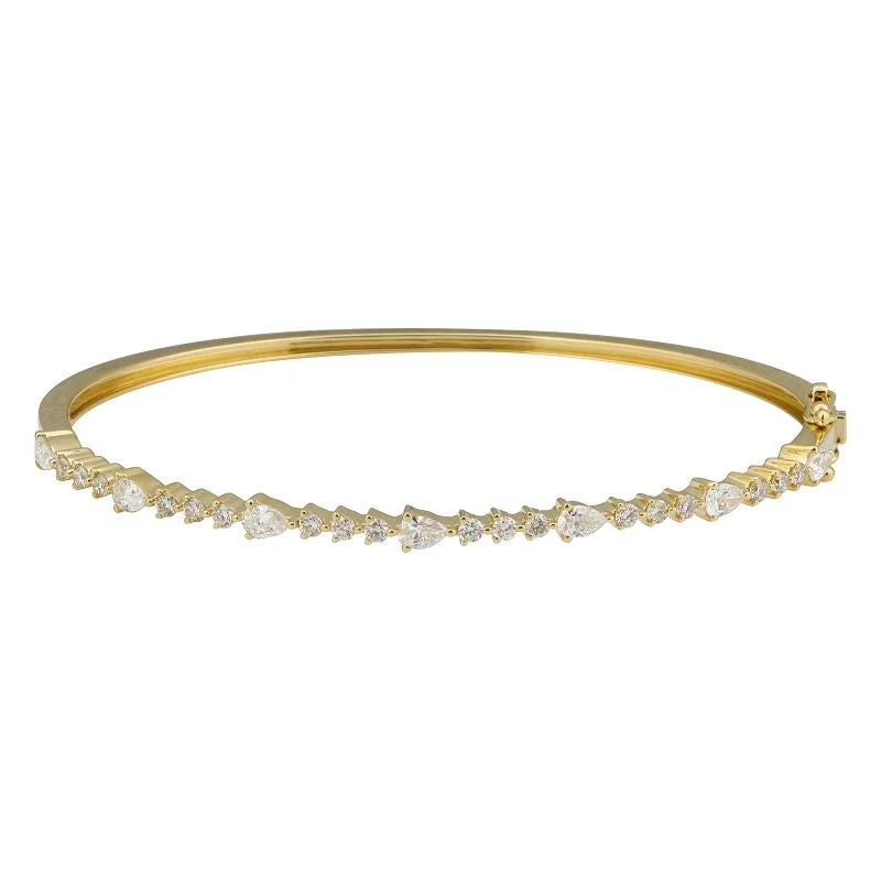 Pear Shape Diamond Bangle