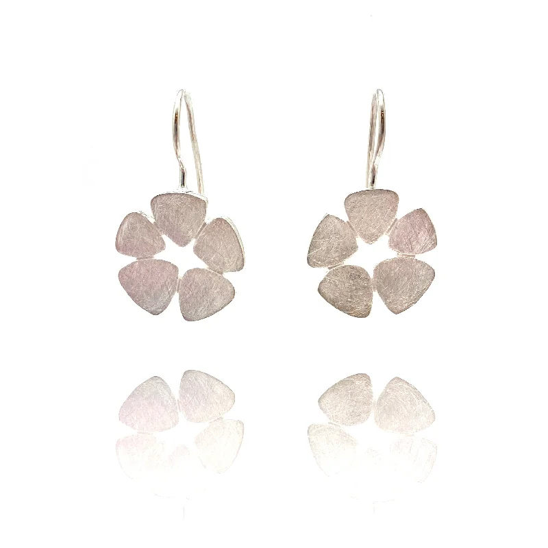 Petal Dangle Earrings - Silver