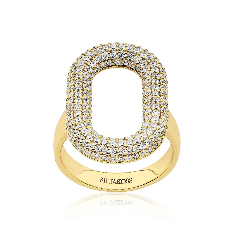 Capri Gold Plated Ring w. Zirconia