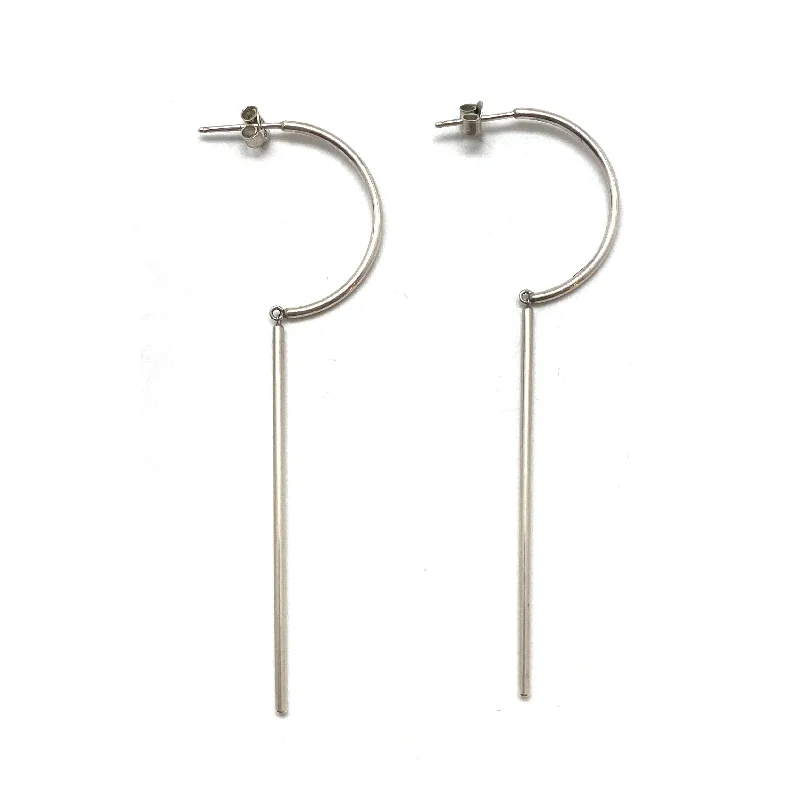 Silver Line Hoop Earrings