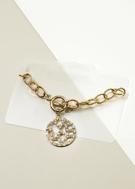 Stackable Diamond Bands Sparkly "LOVE" in Circle Bracelet