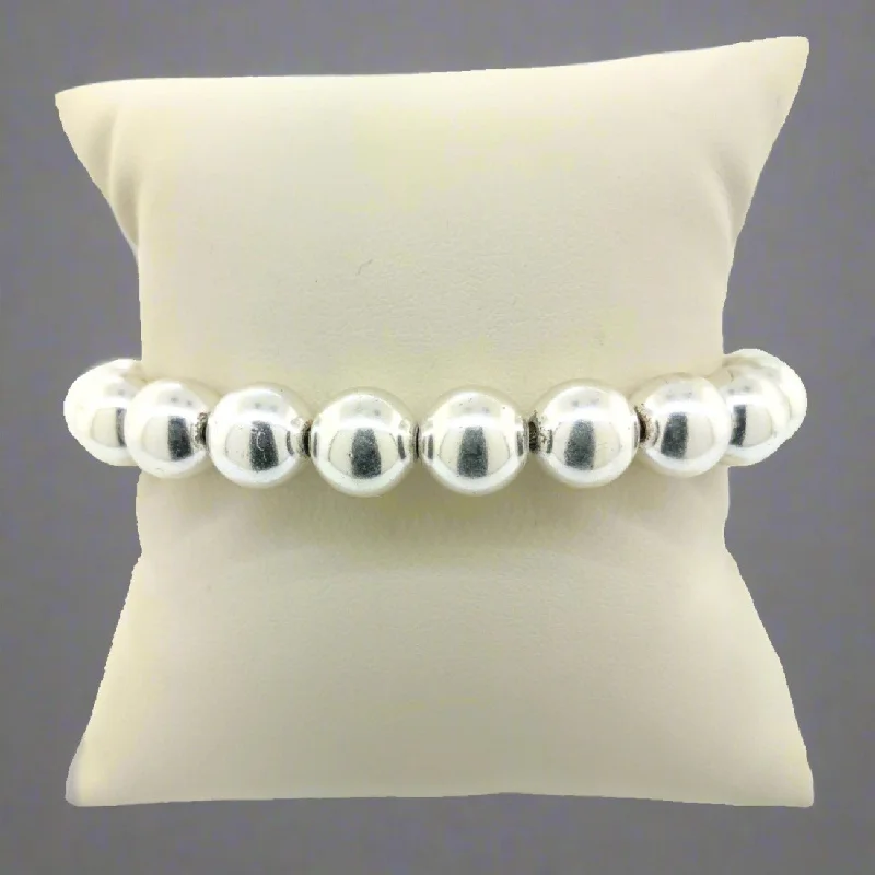 Classic Pearl Drop Earrings Sterling Silver 10mm Ball Bracelet