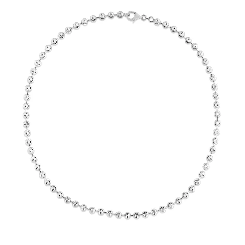 Sterling Silver 7-inch Beaded Bracelet