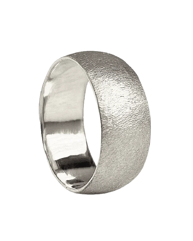 Carved Into Stone Wedding Band