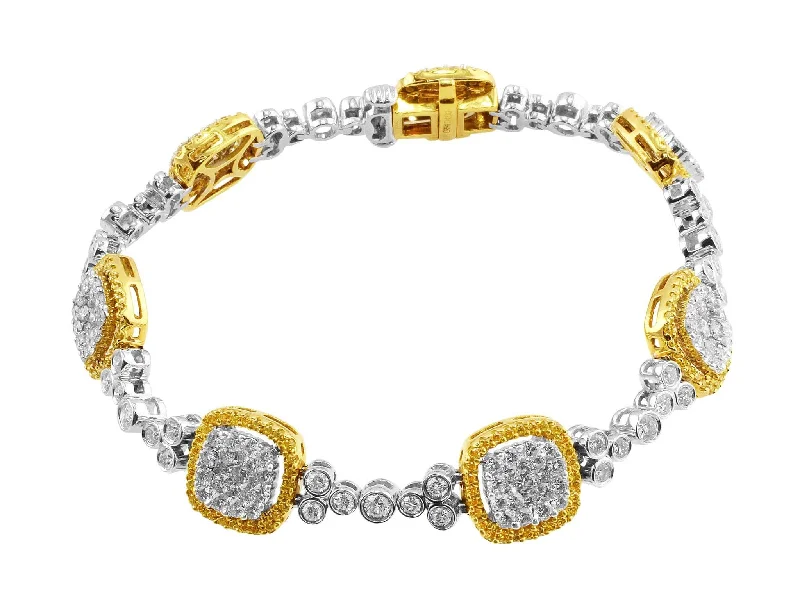 Yellow and White Gold Diamond Bracelet